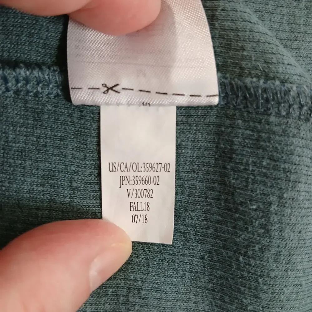 Banana Republic Waffle Knit Thermal Shirt Mens M blue teal long sleeve 359627